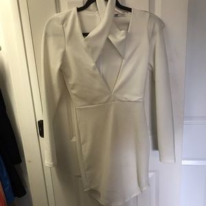 Missguided cross neck body con dress